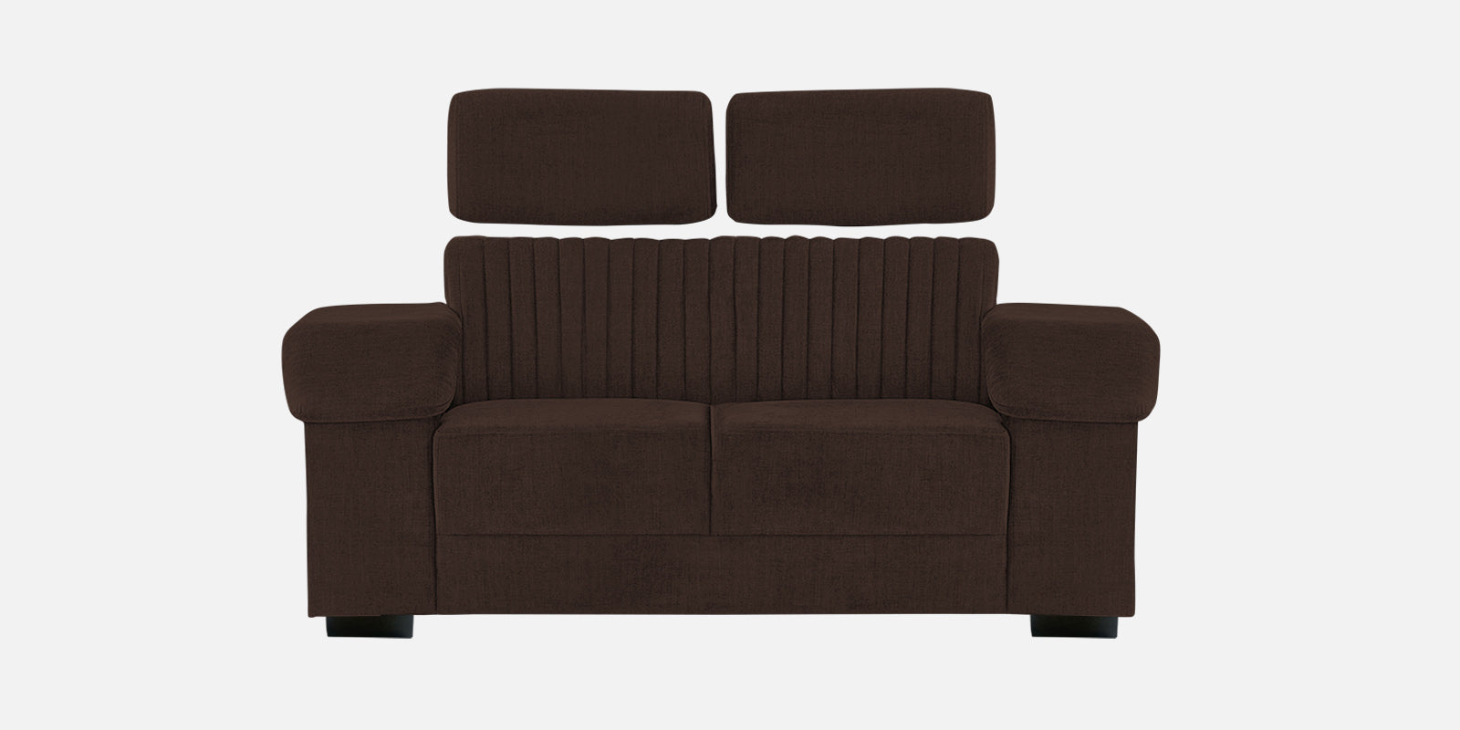 Draco Fabric 2 Seater Sofa In Coffee Brown Colour