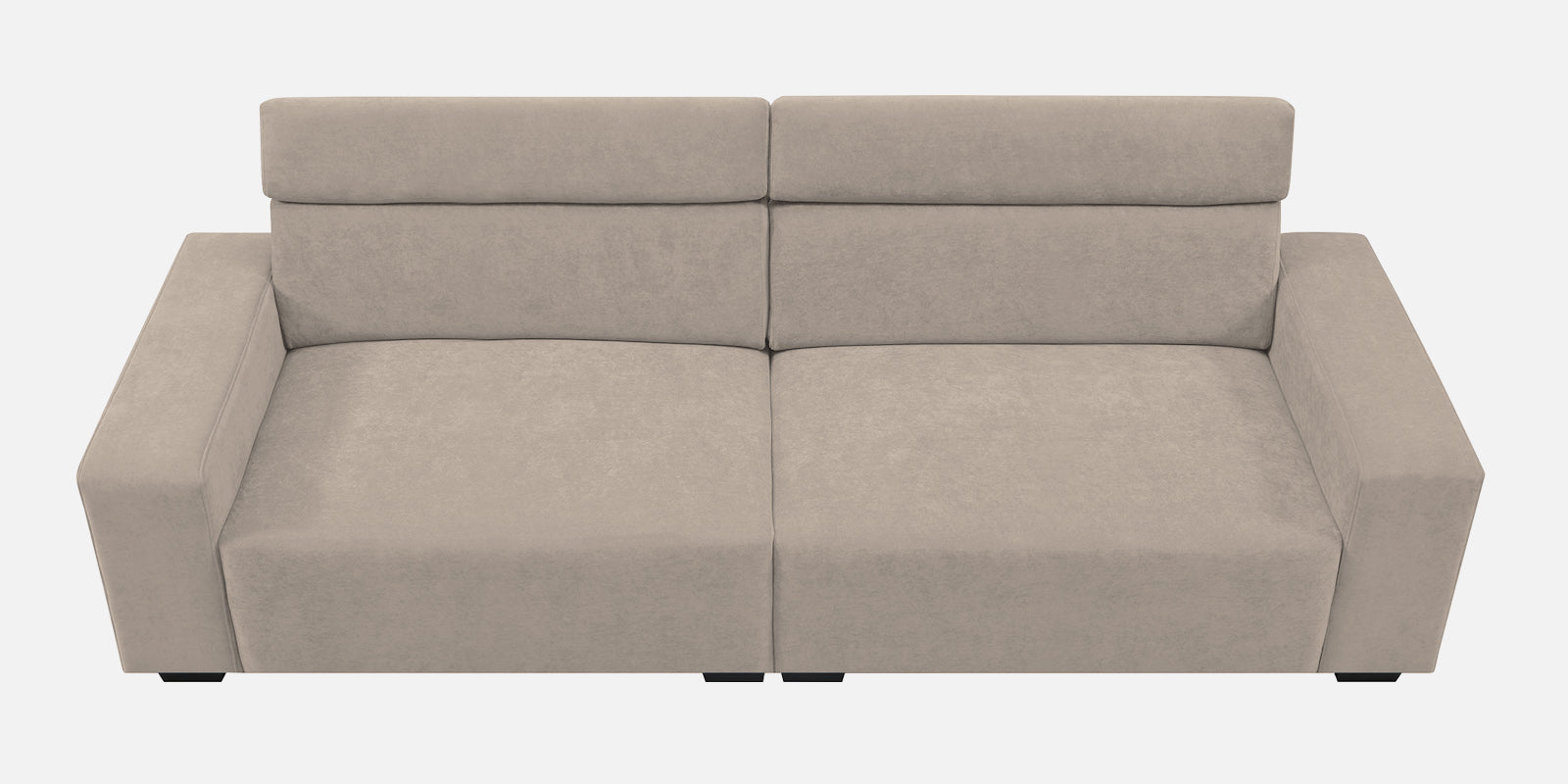 Hiro Fabric 3 Seater Sofa In Oat-Beige Colour