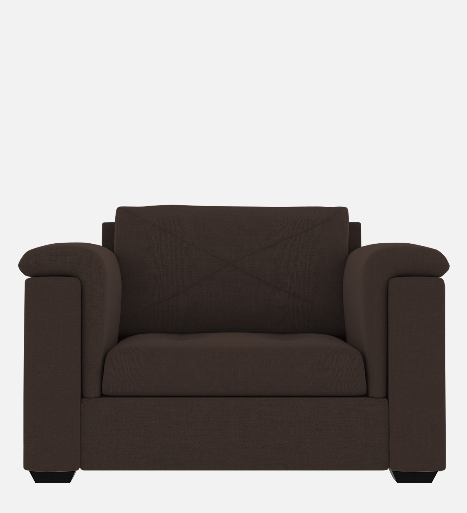 Andry Fabric 1 Seater Sofa in Coco Brown Colour