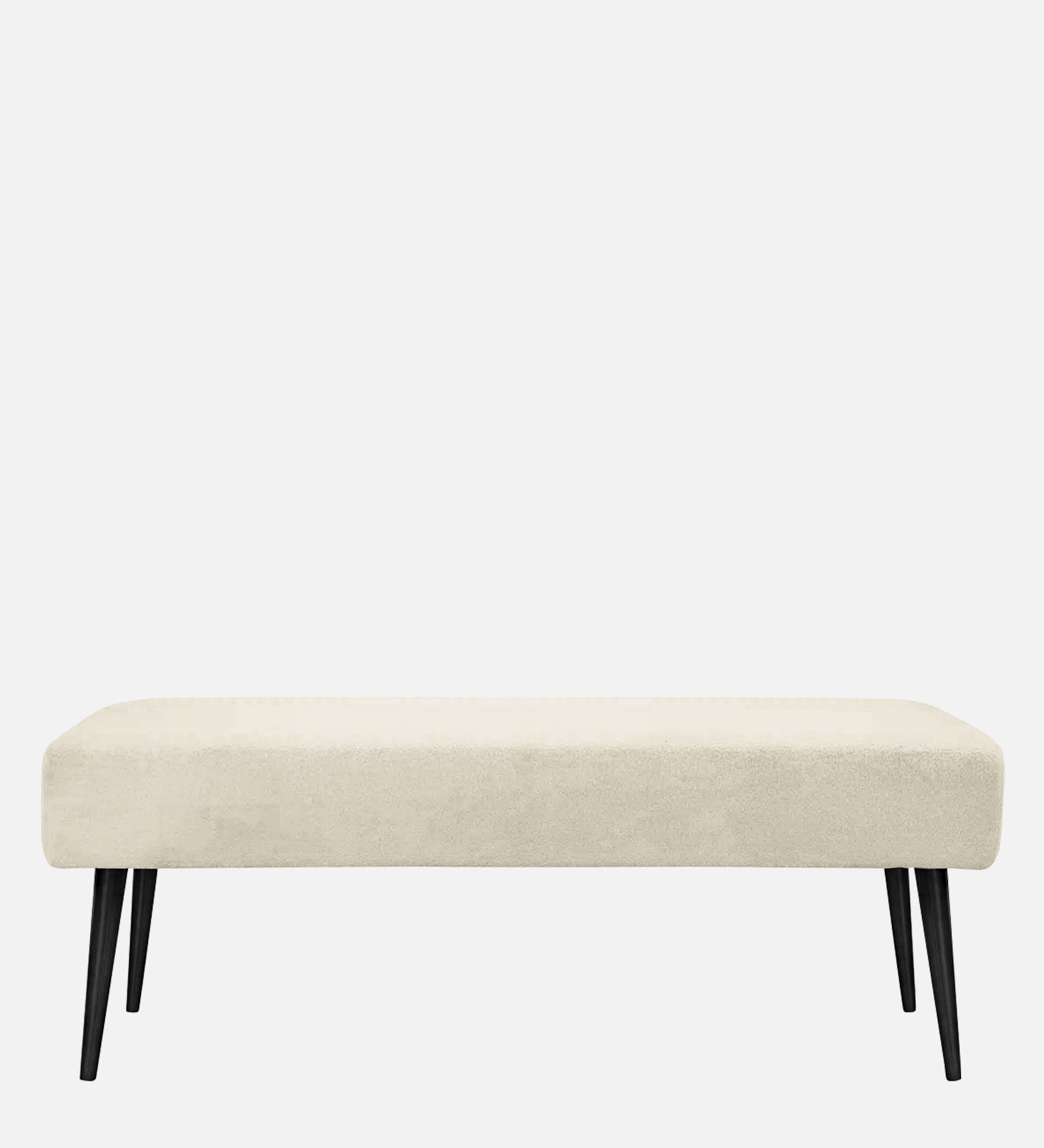 Orbit Fabric Bench In Ivory Cream Colour