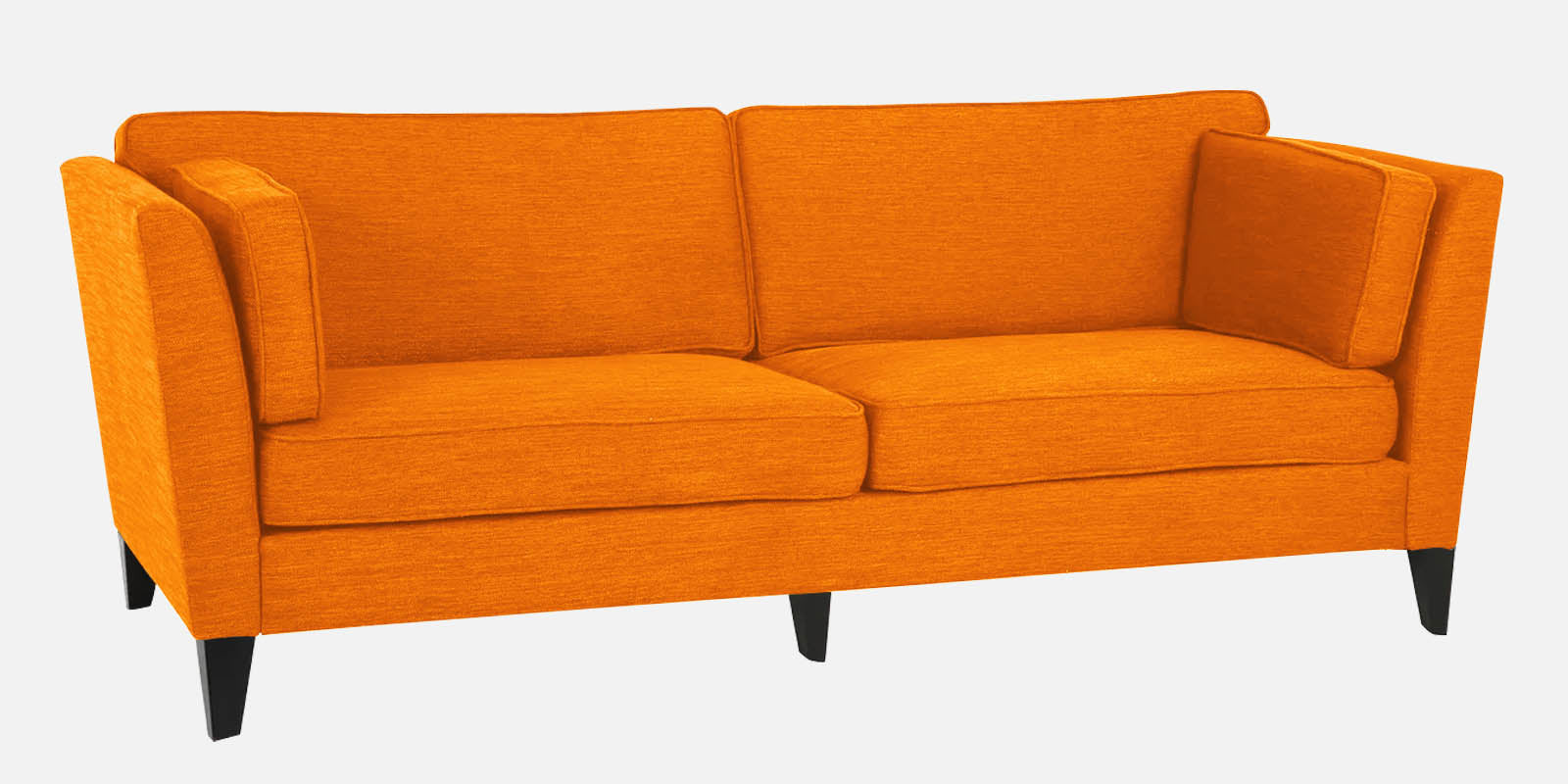 Nigar Fabric 3 Seater Sofa in Vivid Orange Colour