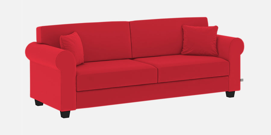 Numonk Velvet 3 Seater Sofa In Ox Blood Maroon Colour - Febonic Living