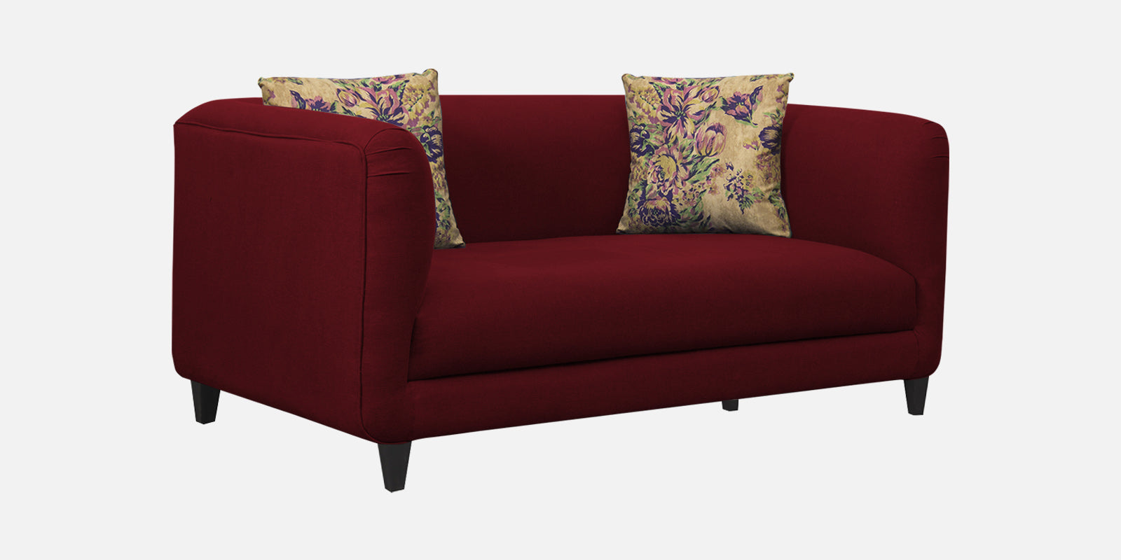 Niki Fabric 2 Seater Sofa in Ruby Red Colour