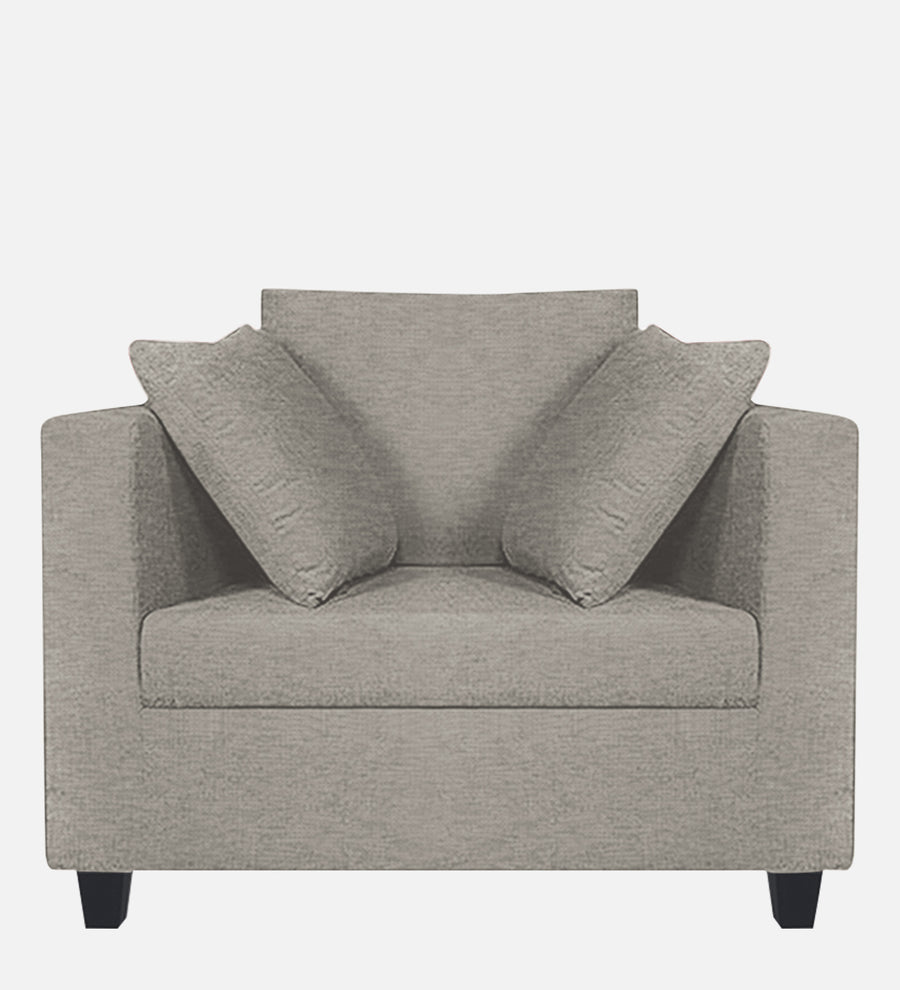 Nuska Fabric 1 Seater Sofa In Ash Grey Colour - Febonic Living
