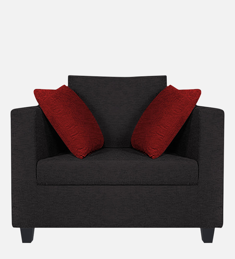 Nuska Fabric 1 Seater Sofa In Maba Grey Colour - Febonic Living