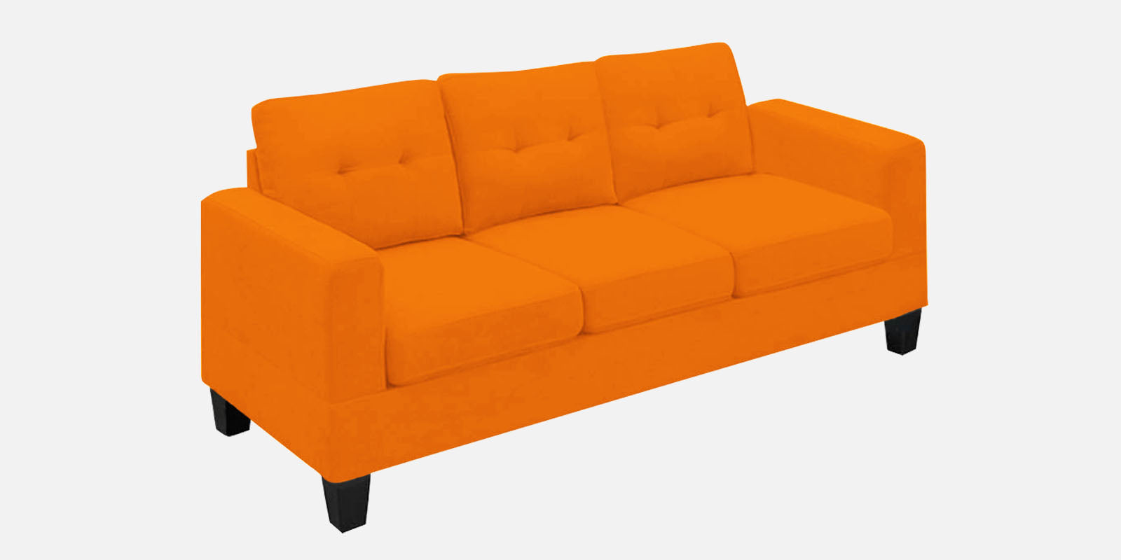 Thomas Fabric 3 Seater Sofa in Vivid Orange Colour