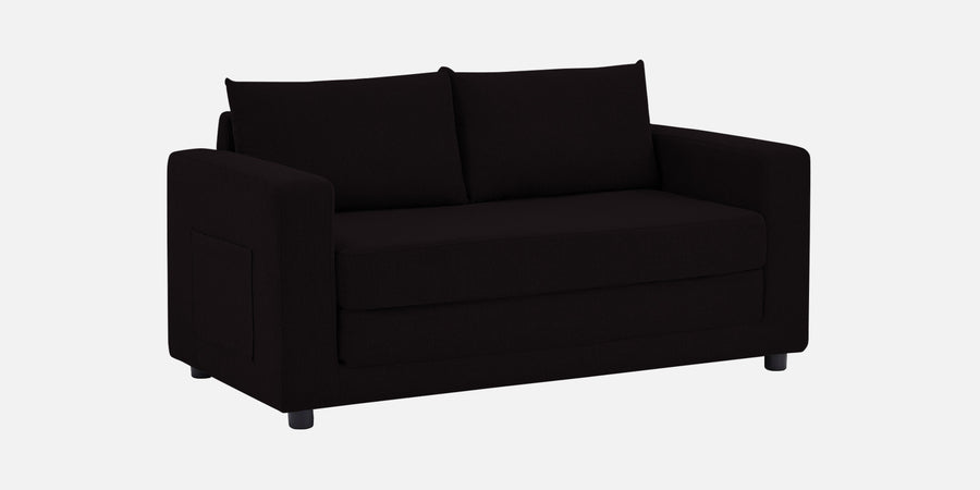 Roman Fabric 3 Seater Foldable Sofa Cum Bed In Cara Brown Colour With Usb Port - Febonic Living