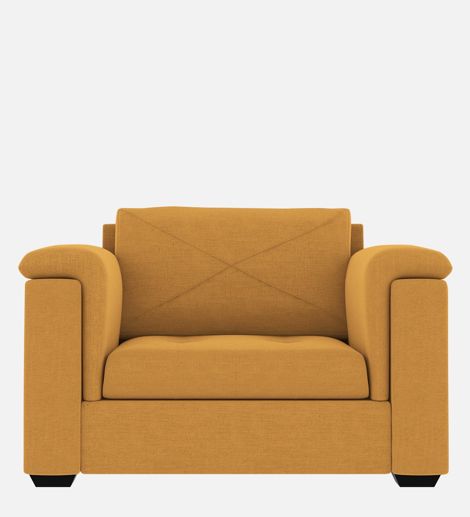 Andres Fabric 1 Seater Sofa In  Blush Yellow Colour - Febonic Living