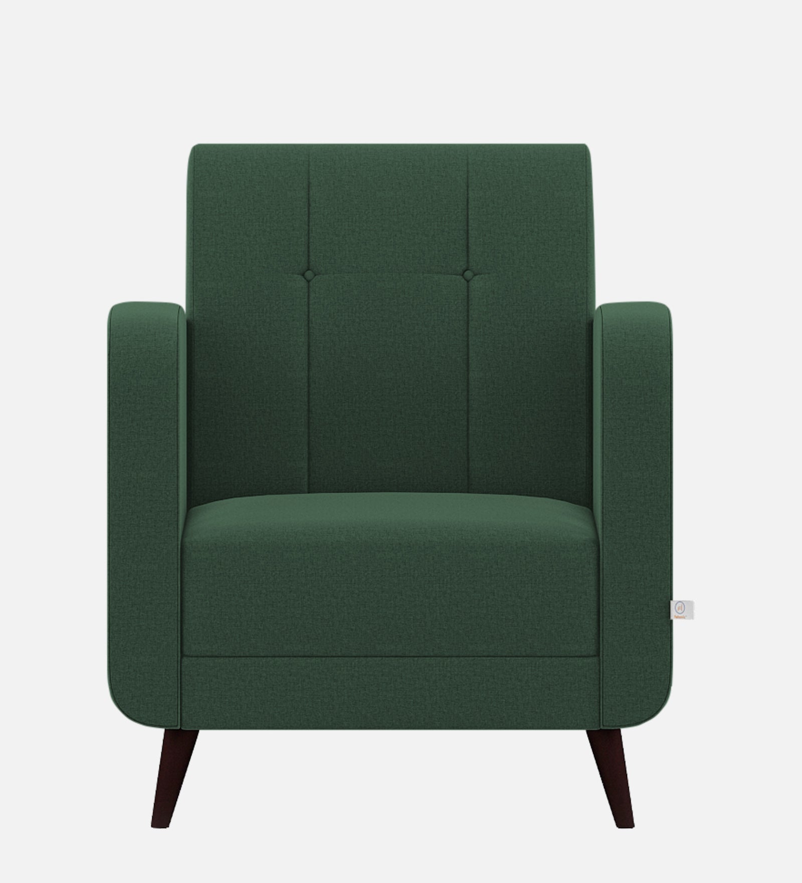 Wiki Velvet 1 Seater Sofa in Amazon Green Colour