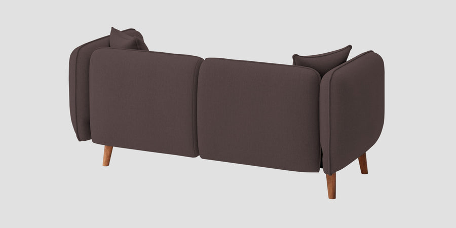 Reva Fabric 2 Seater Sofa In Night Brown Colour - Febonic Living
