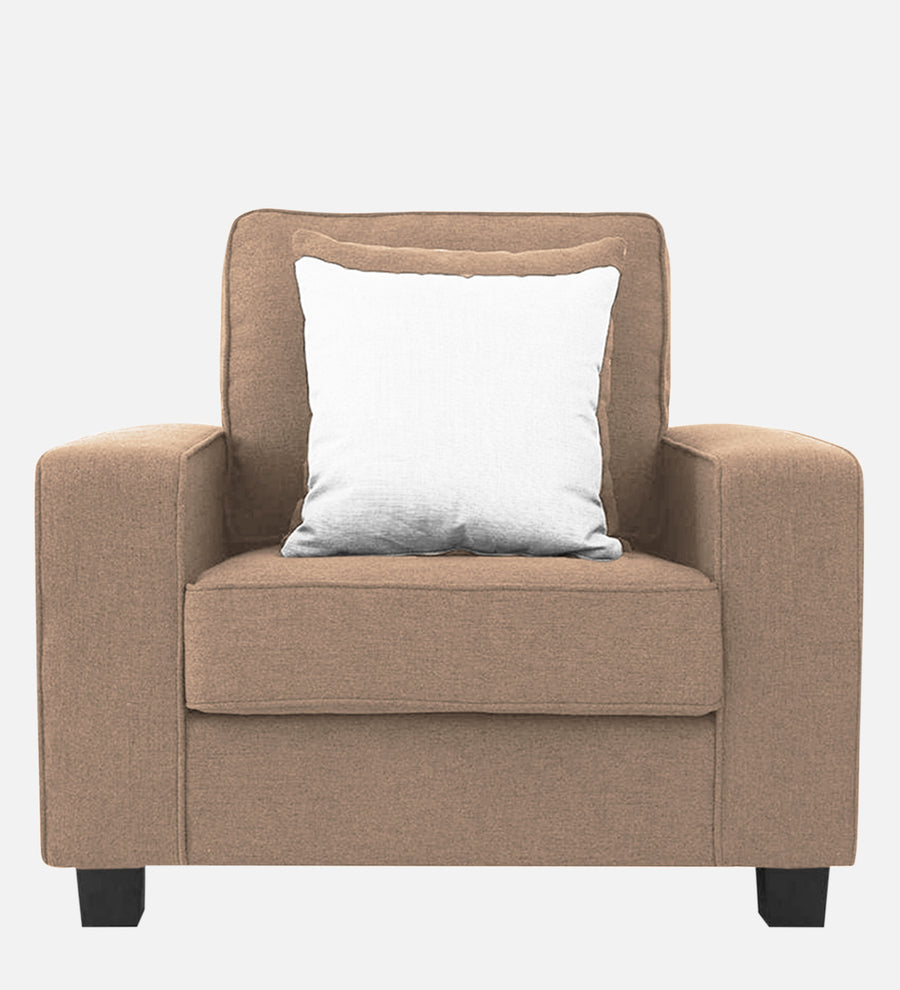Ladybug Fabric 1 Seater Sofa In Cookie Beige Colour - Febonic Living