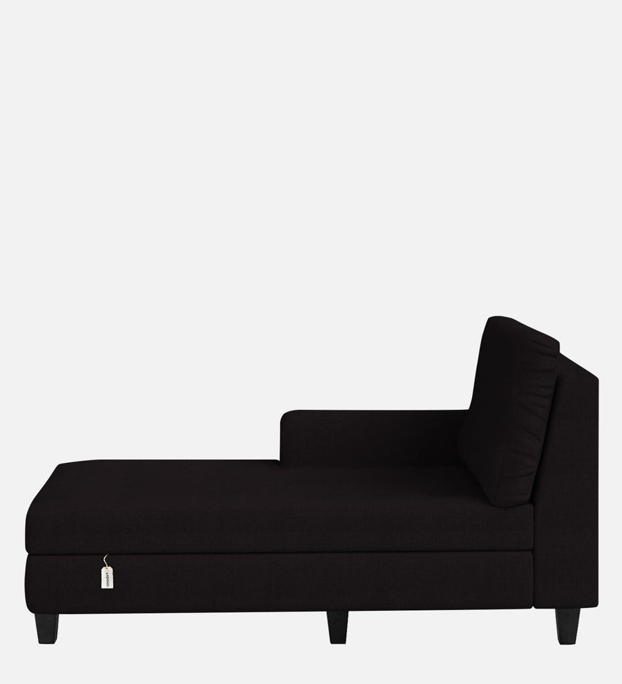 Royee Fabric Lhs Chaise Lounger In Cara Brown Colour With Storage - Febonic Living