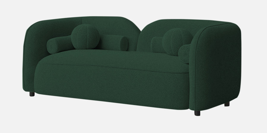 Corny Boucle Fabric 2 Seater Sofa In Hunter Green Colour - Febonic Living