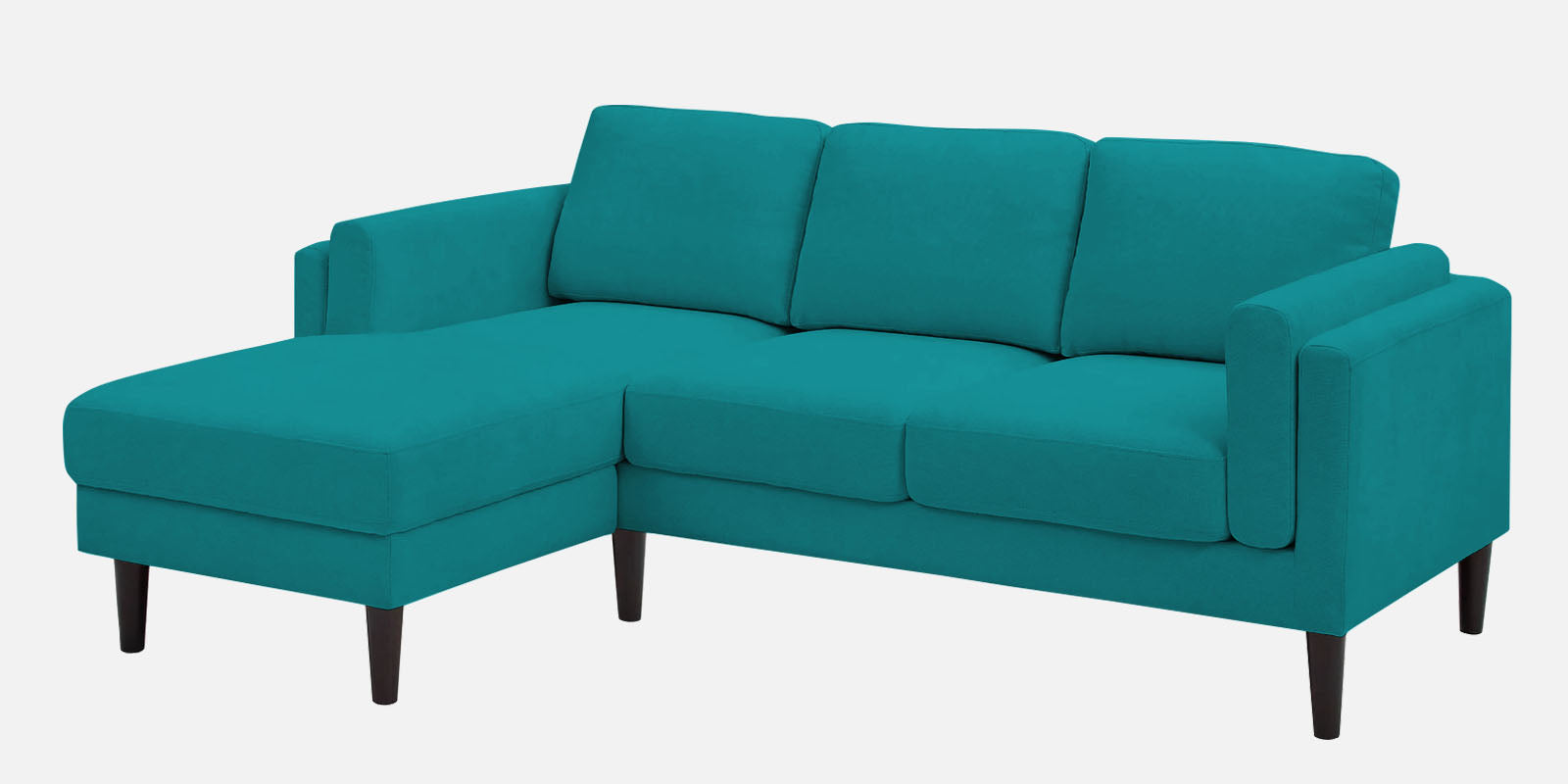 Creata Fabric RHS Sectional Sofa (2+Lounger) in Sea Green Colour by Febonic