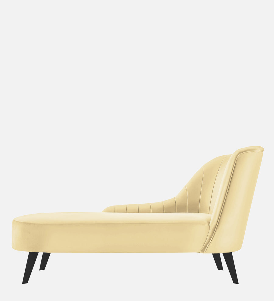 Flora Velvet Lhs Chaise Lounger In Sandy Beige Colour - Febonic Living