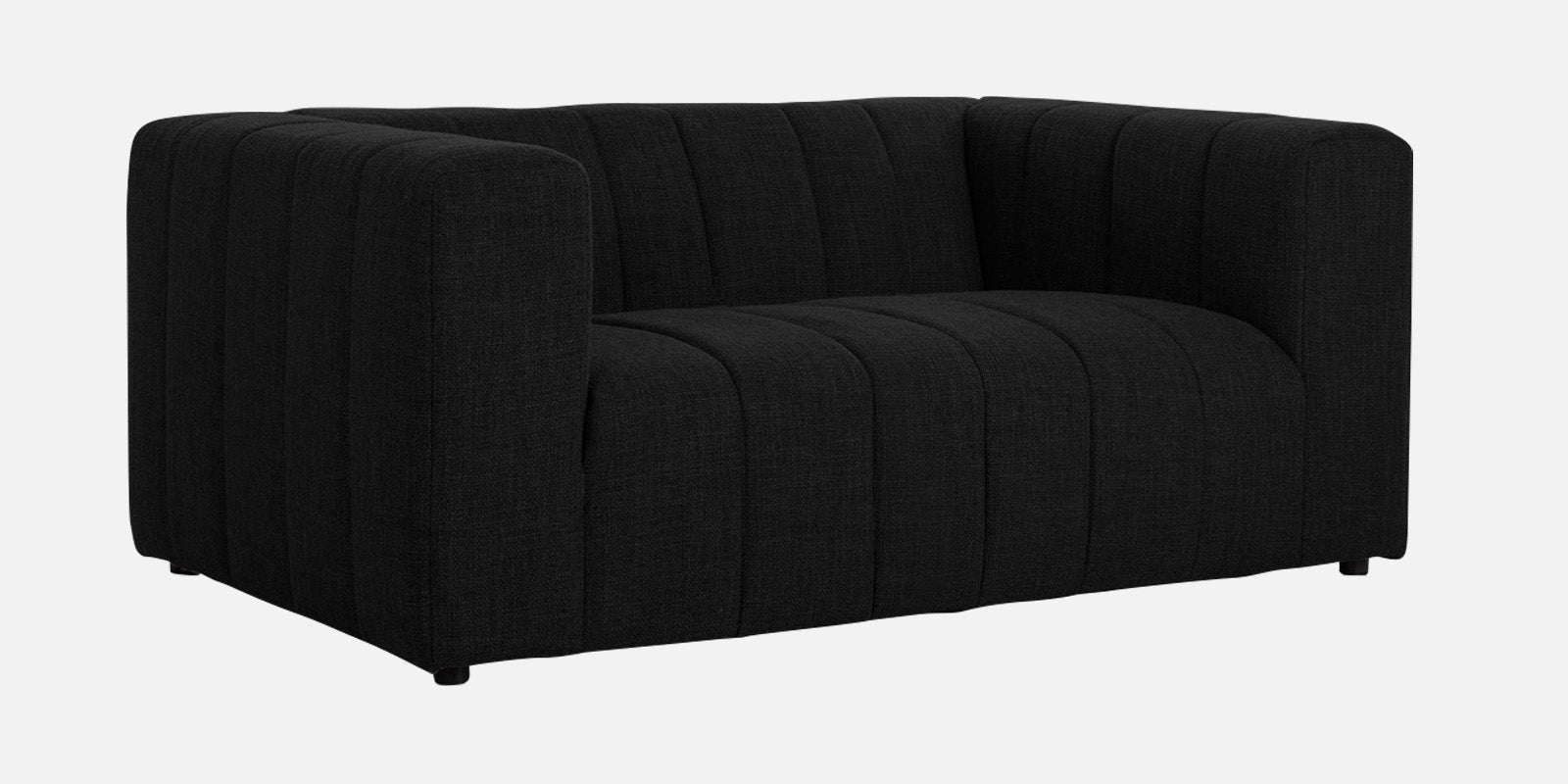 Lara Fabric 2 Seater Sofa in Zed Black Colour