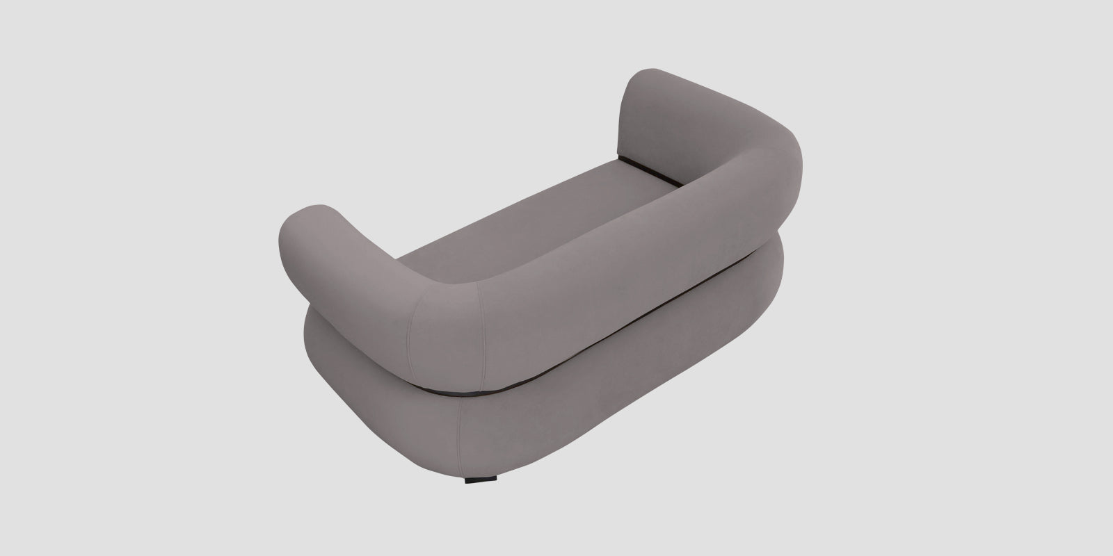 Kula Velvet 2 Seater Sofa In Pearl Grey Colour