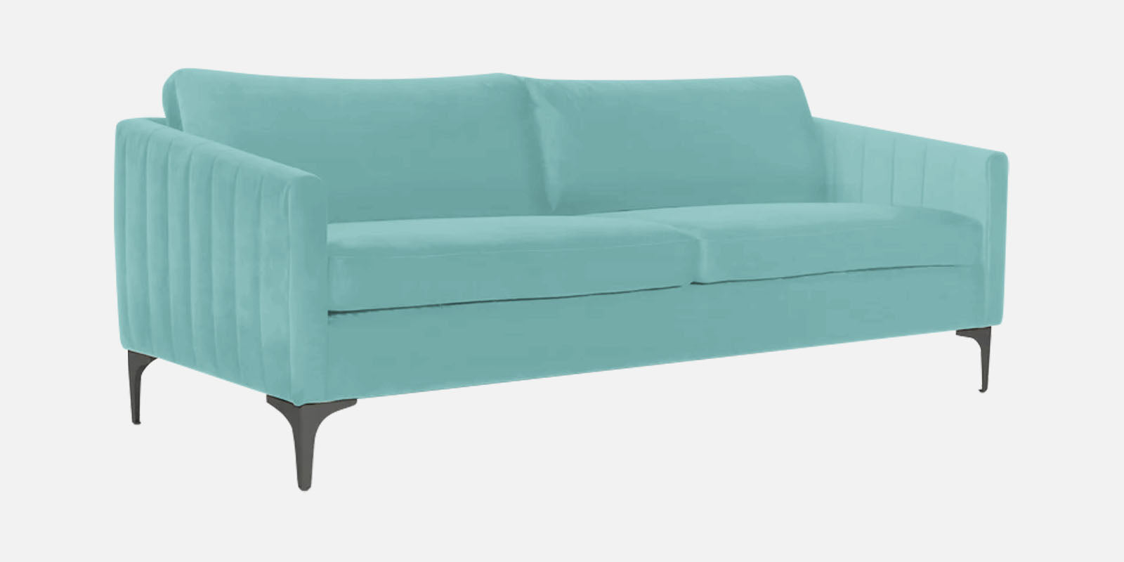 Haru Velvet 3 Seater Sofa in Barmunda Aqua Colour