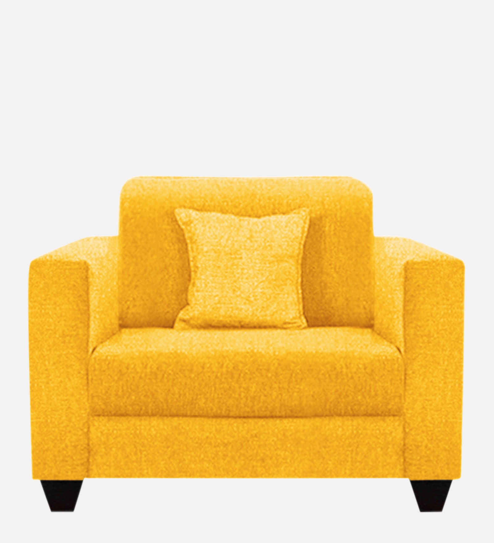 Nebula Fabric 1 Seater Sofa in Bold Yellow Colour