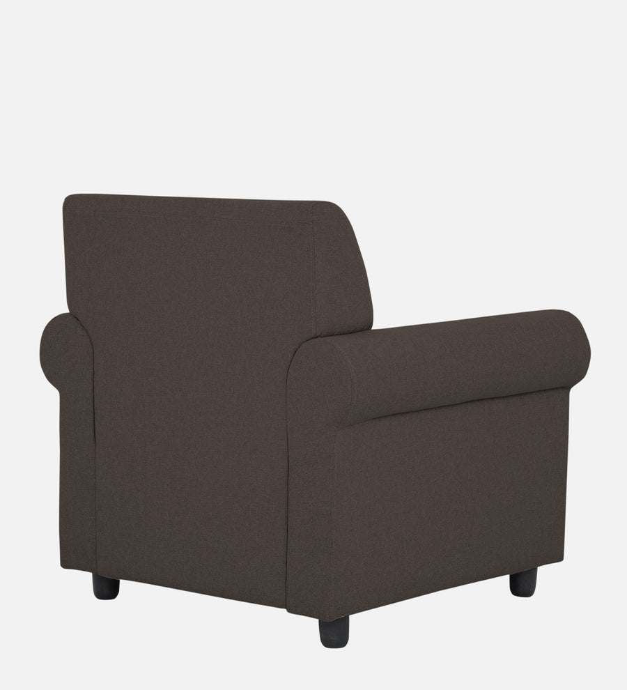 Ribby Fabric 1 Seater Sofa In Caspa Brown Colour - Febonic Living