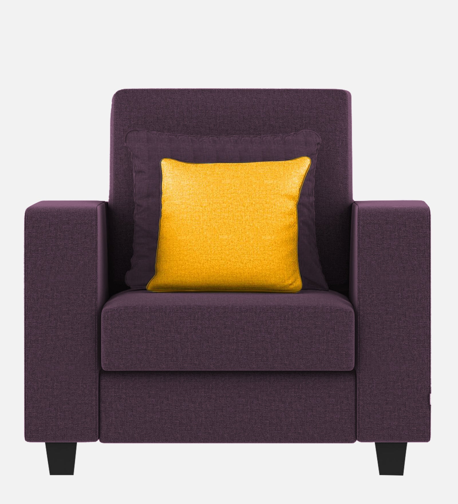 Nabi Fabric 1 Seater Sofa In Greek Purple Colour