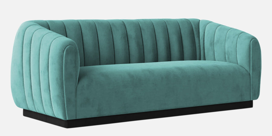 Ferry Velvet 3 Seater Sofa In Barmunda Aqua Colour - Febonic Living