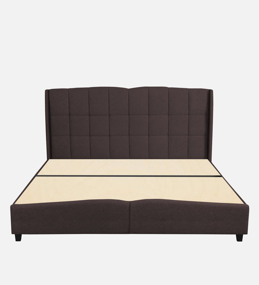 Jovi Velvet Upholstered King Size Bed In Mocha Brown Colour - Febonic Living