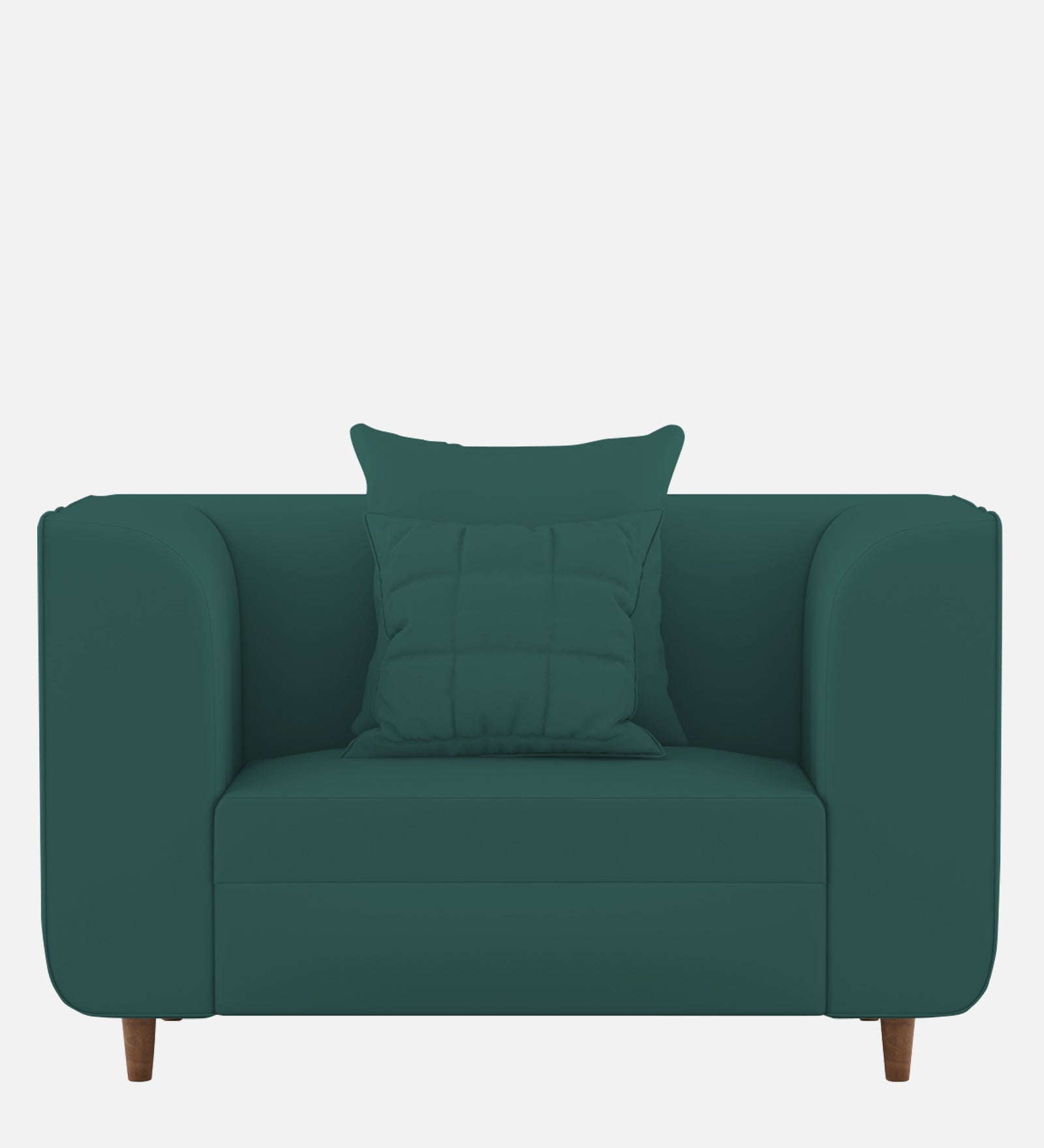 Sumo Velvet 1 Seater Sofa in Pine green Colour