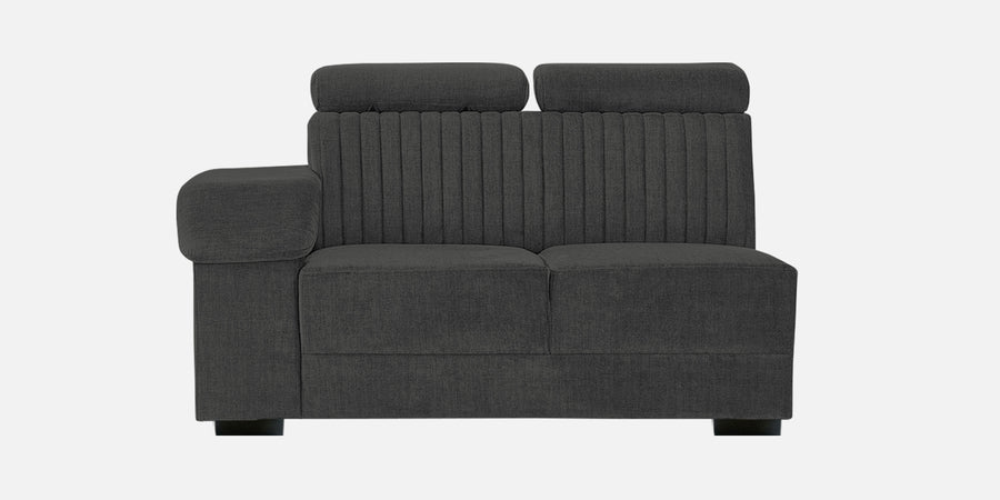 Draco Fabric 6 Seater Corner Sofa In Charcoal Grey Colour - Febonic Living