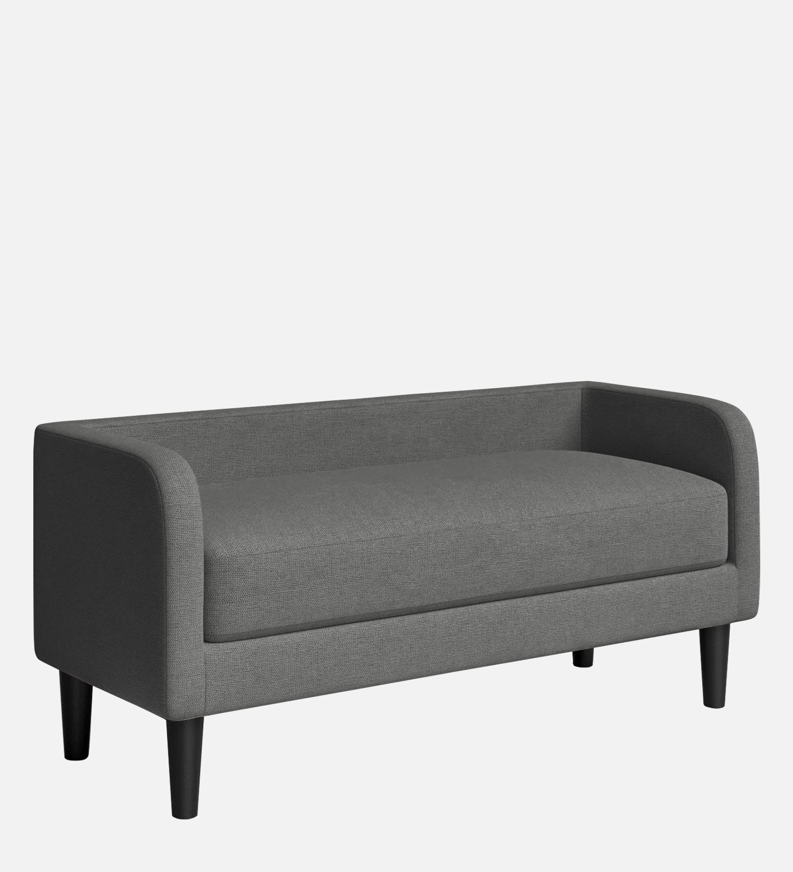 Maya Fabric Bench In Charcoal Grey Colour