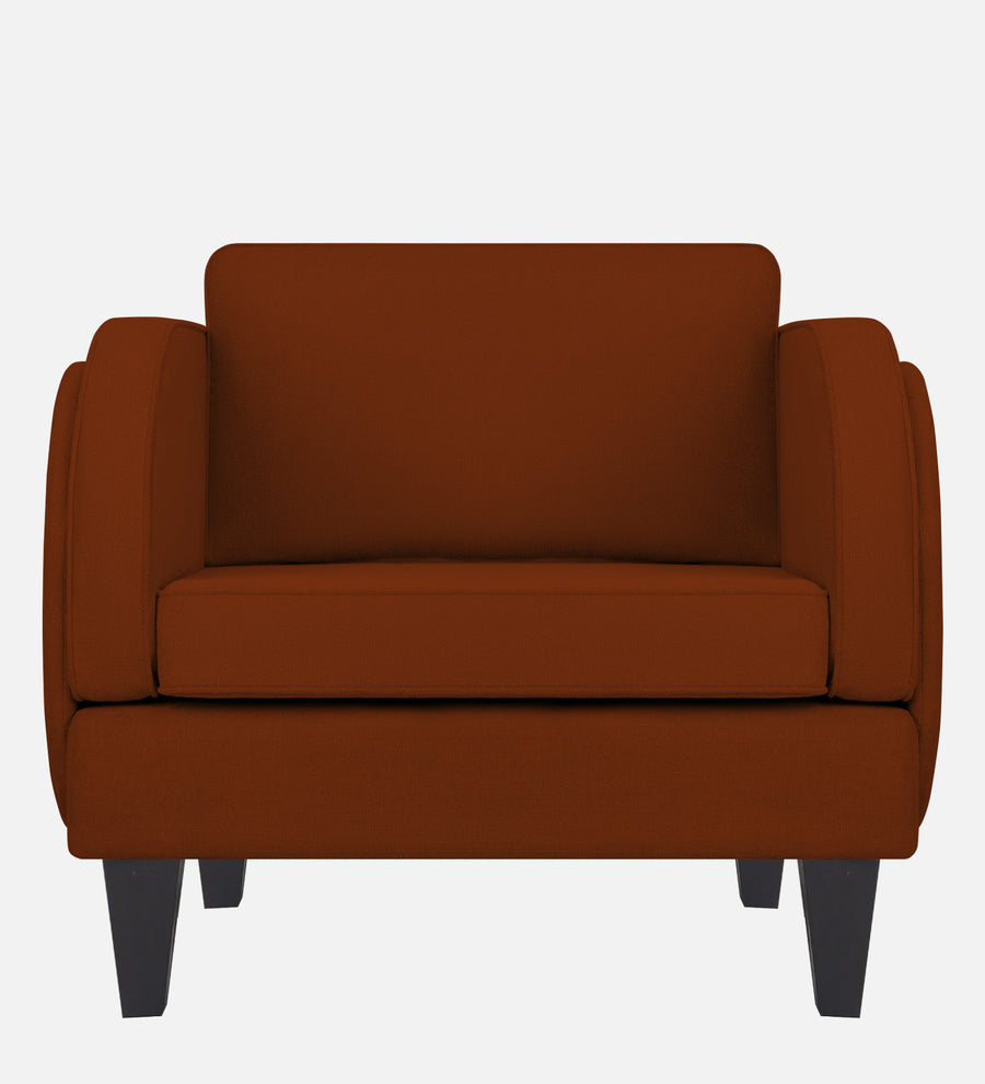 Siddy Fabric 1 Seater Sofa In Burnt Orange Colour - Febonic Living