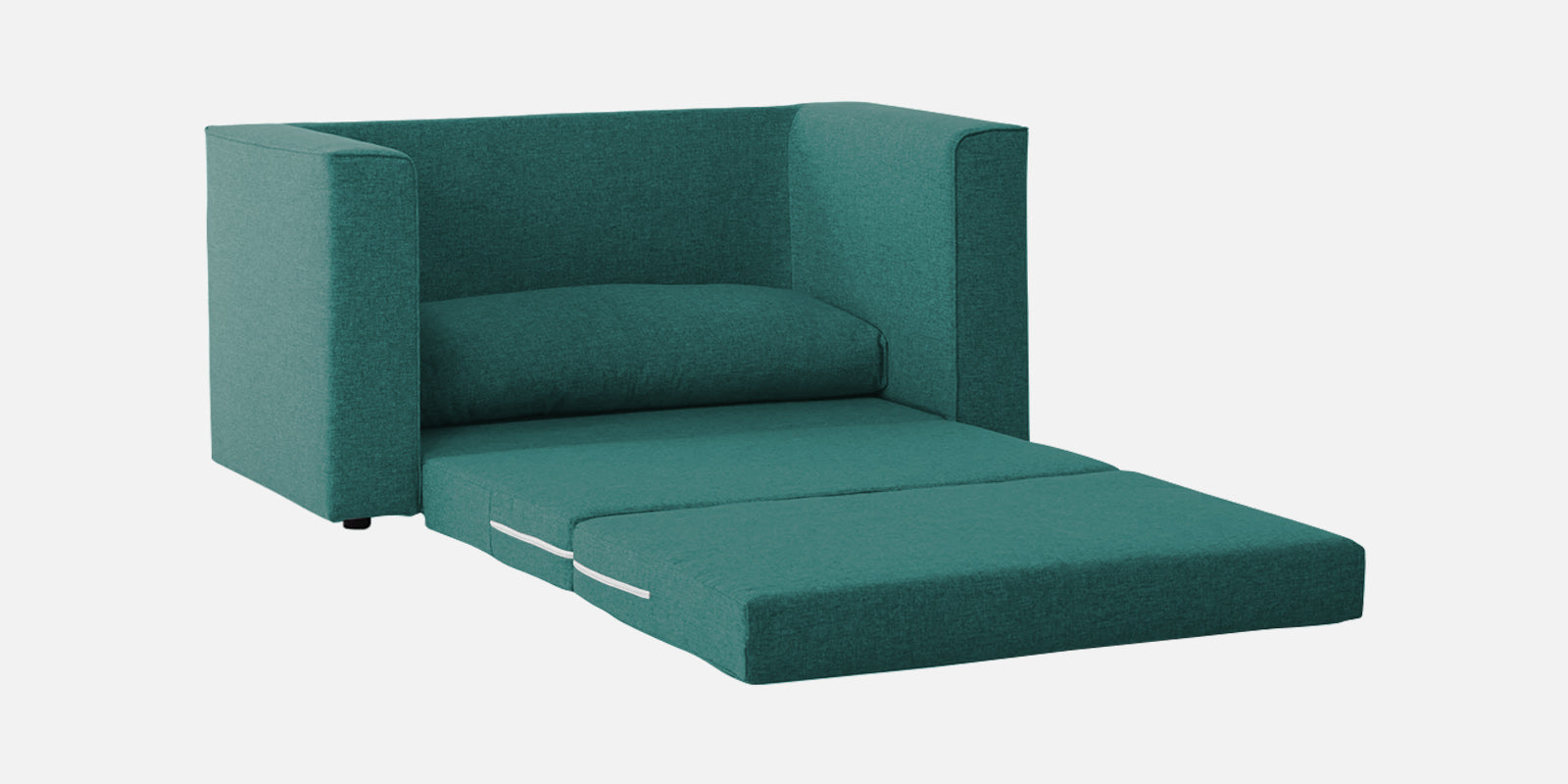 Kenia Fabric 2 Seater Convertible Sofa Cum Bed in Sea Green Colour