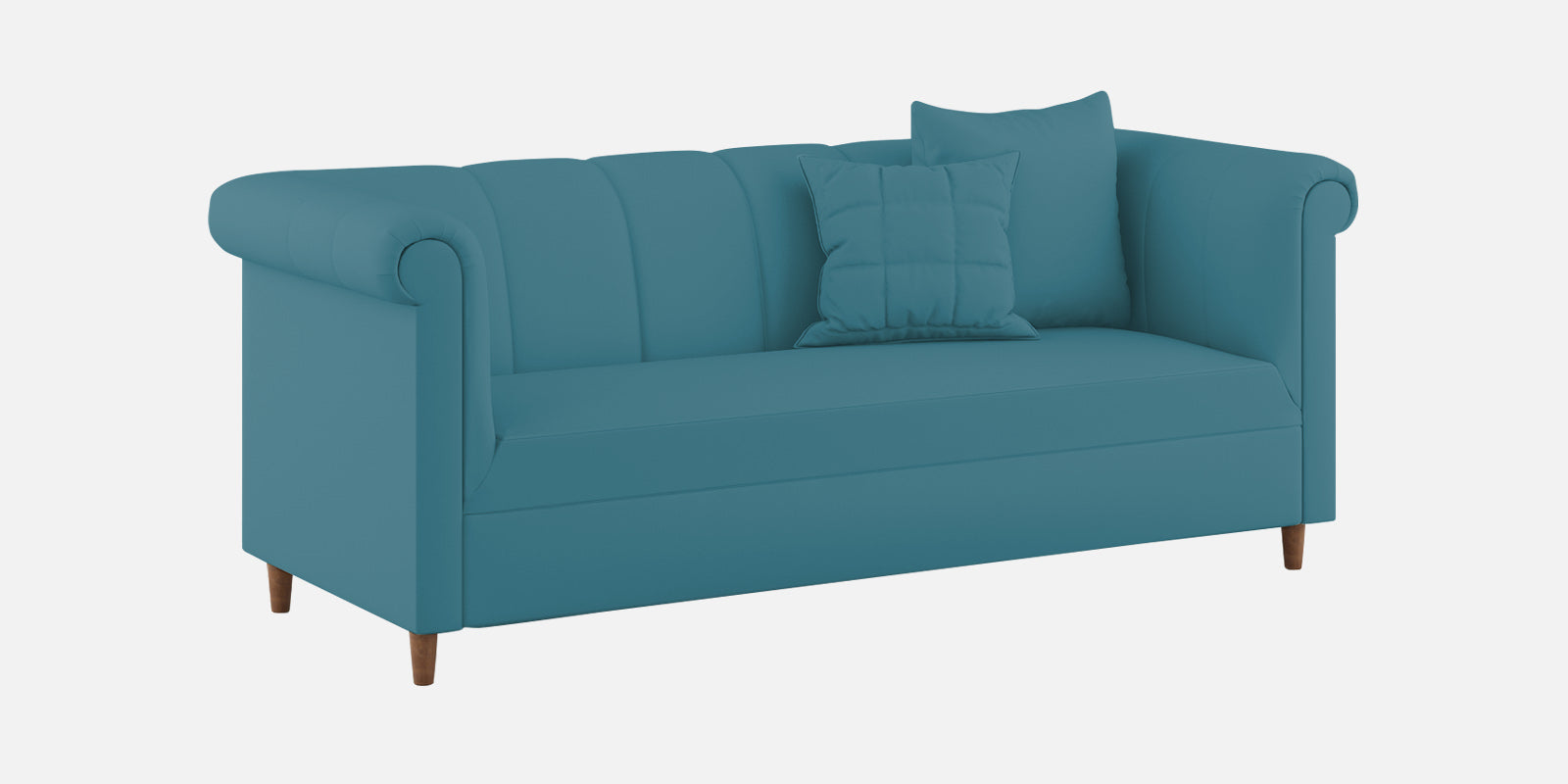 Rubi Velvet 3 Seater Sofa in Aqua Blue Colour