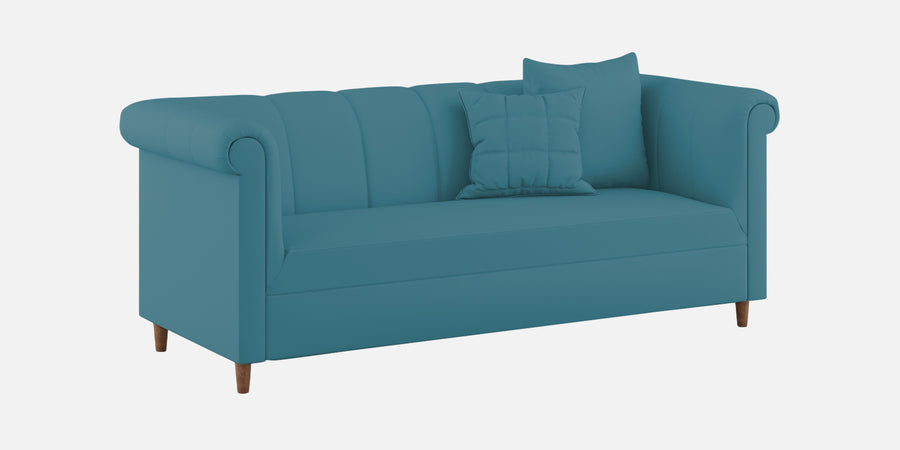 Rubi Velvet 3 Seater Sofa In Aqua Blue Colour - Febonic Living