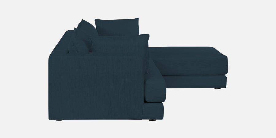 Ziggy Fabric Lhs Sectional Sofa 3 Lounger In Cool Blue Colour - Febonic Living