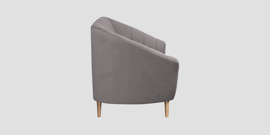 Kaylee Velvet 2 Seater Sofa In Pearl Grey Colour - Febonic Living