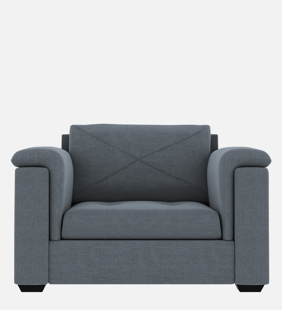 Andres Fabric 1 Seater Sofa In Indigo Blue Colour - Febonic Living