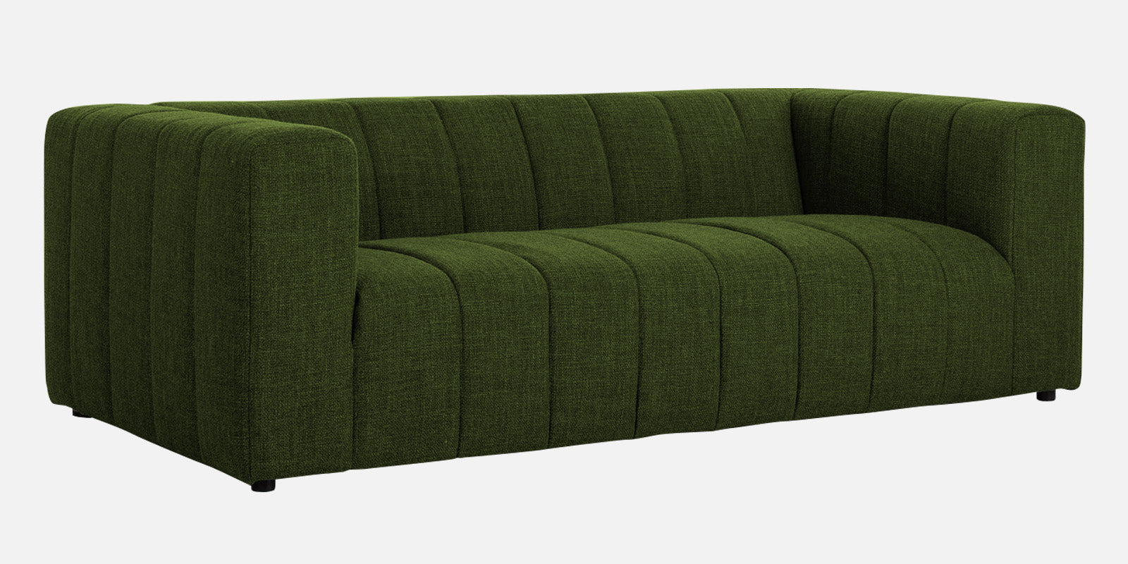 Lara Fabric 3 Seater Sofa in olive green Colour