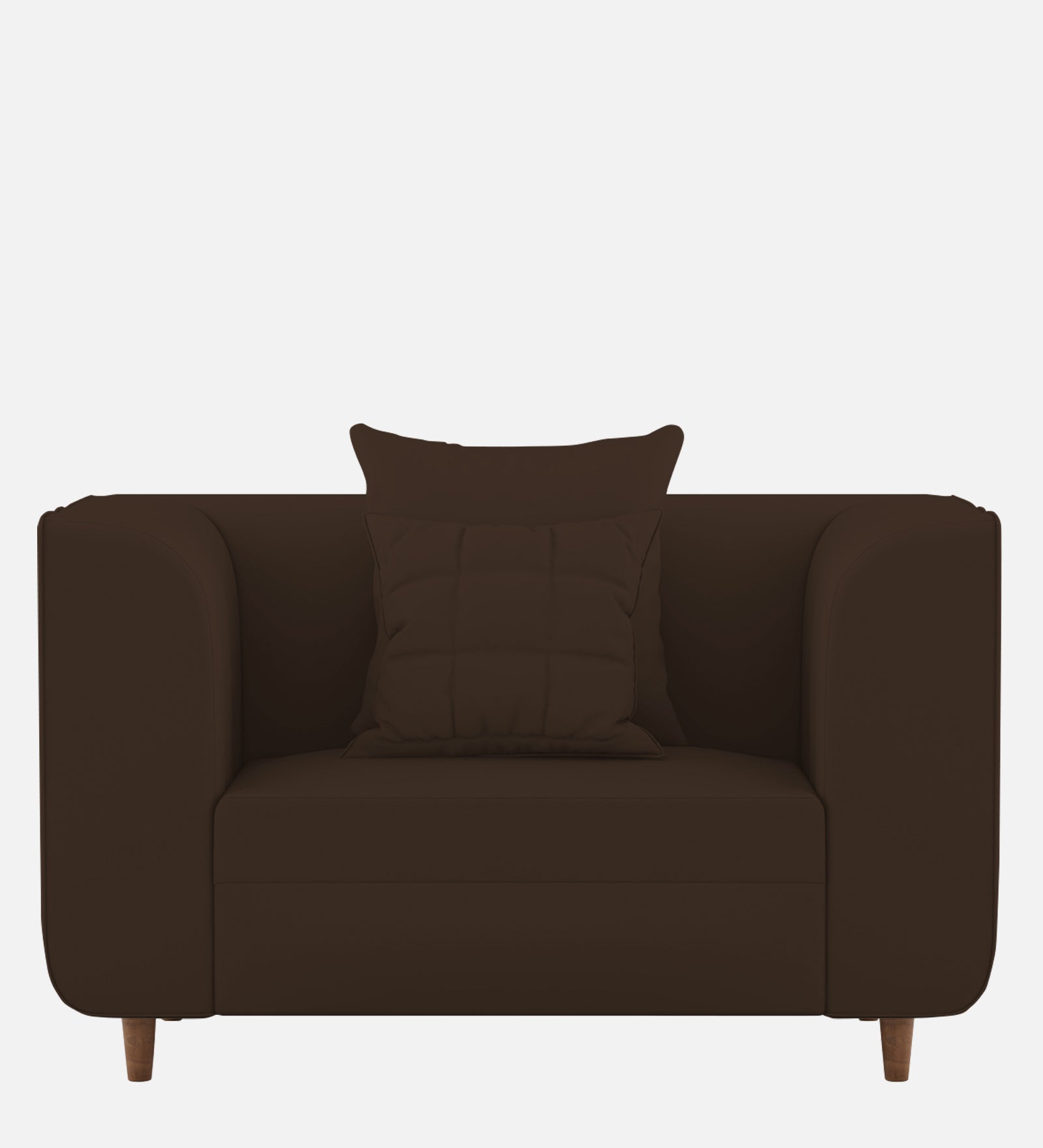 Sumo Velvet 1 Seater Sofa in Chocolate Brown Colour