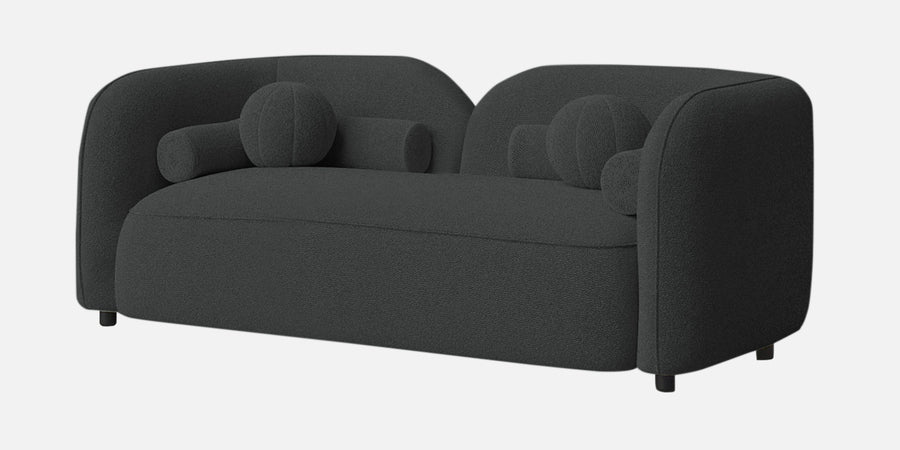 Corny Boucle Fabric 2 Seater Sofa In Shadow Grey Colour - Febonic Living