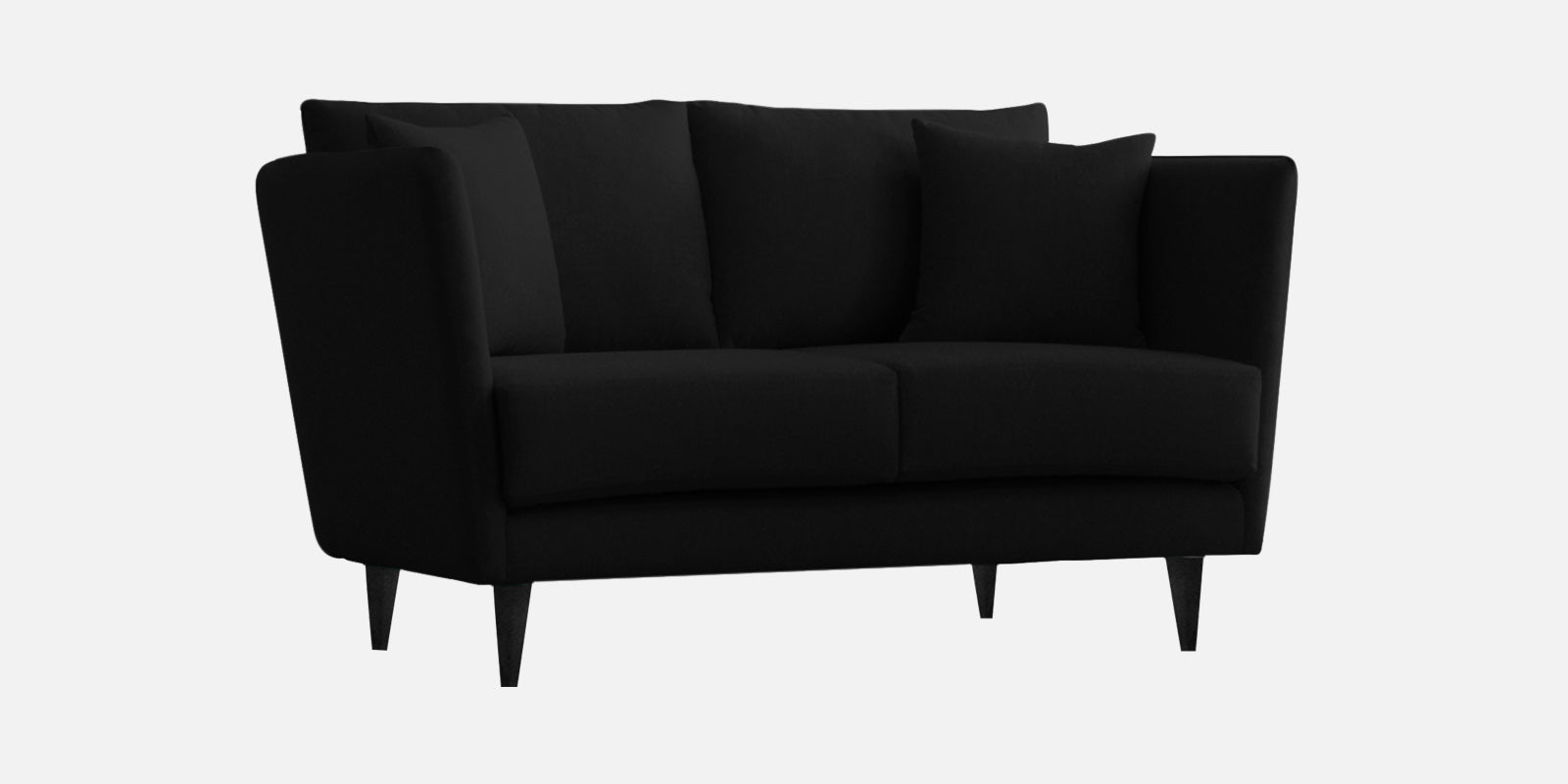 Norway Velvet 2 Seater Sofa In Adam Black Colour