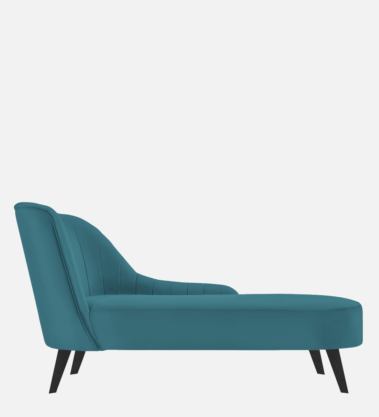 Flora Velvet RHS Chaise Lounger in Aqua Blue Colour