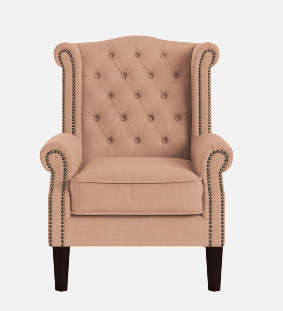 Nottage Fabric Wing Chair In Cosmic Beige Colour - Febonic Living