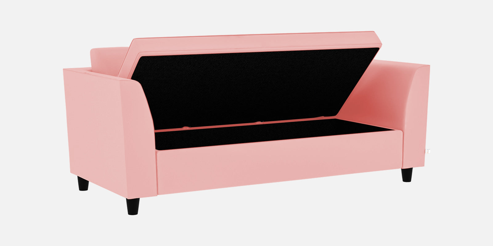 Bristo Velvet 3 Seater Sofa in millennial pink Colour With Storage