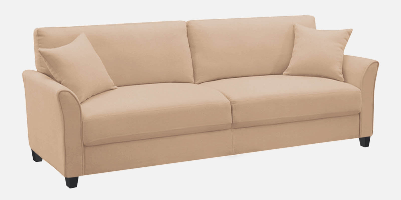 Daroo Velvet 3 Seater Sofa in Camel Beige Colour