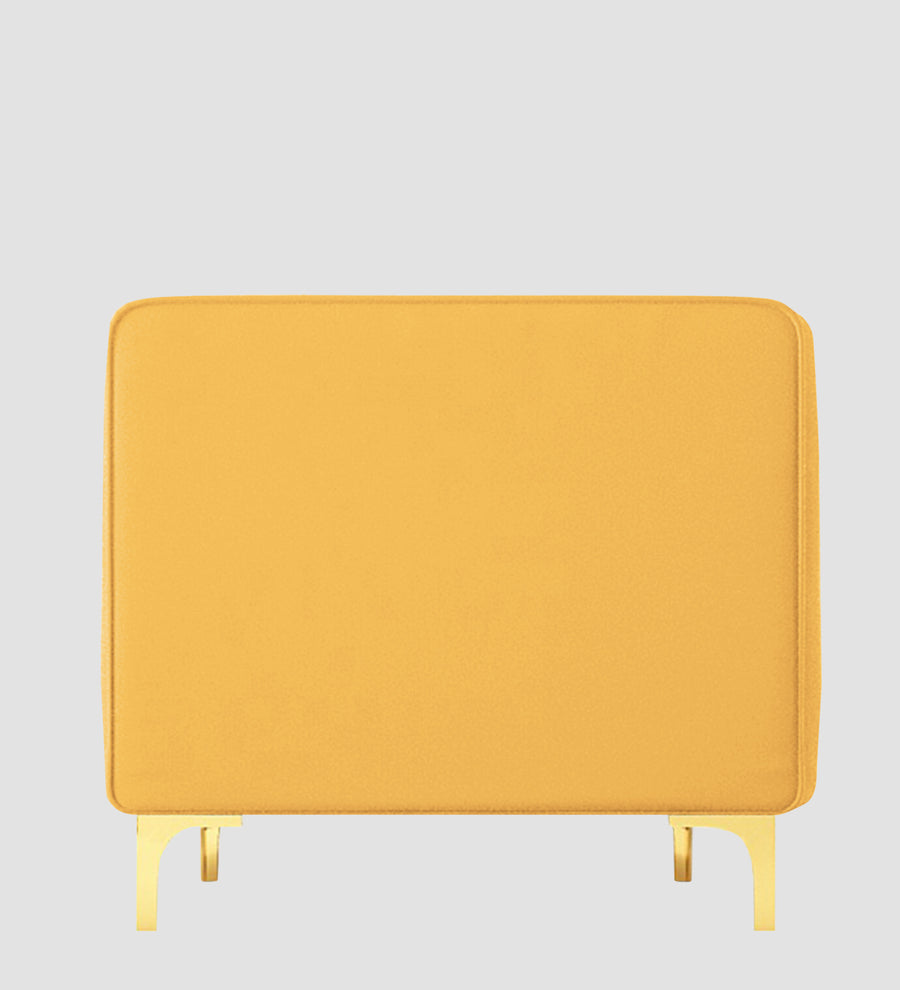 Saban Velvet 1 Seater Sofa In Turmeric Yellow Colour - Febonic Living