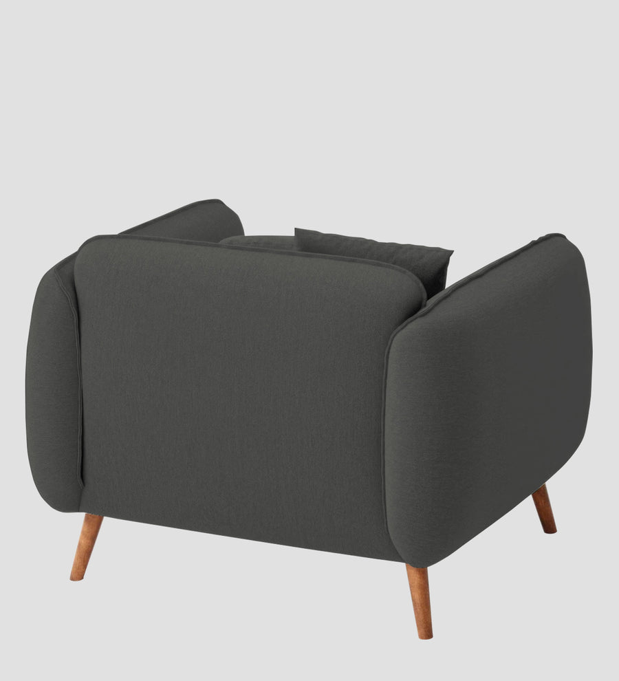 Zia Fabric 1 Seater Sofa In Stone Grey Colour - Febonic Living