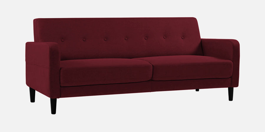 Marq Fabric 3 Seater Sofa In Blood Maroon Colour - Febonic Living