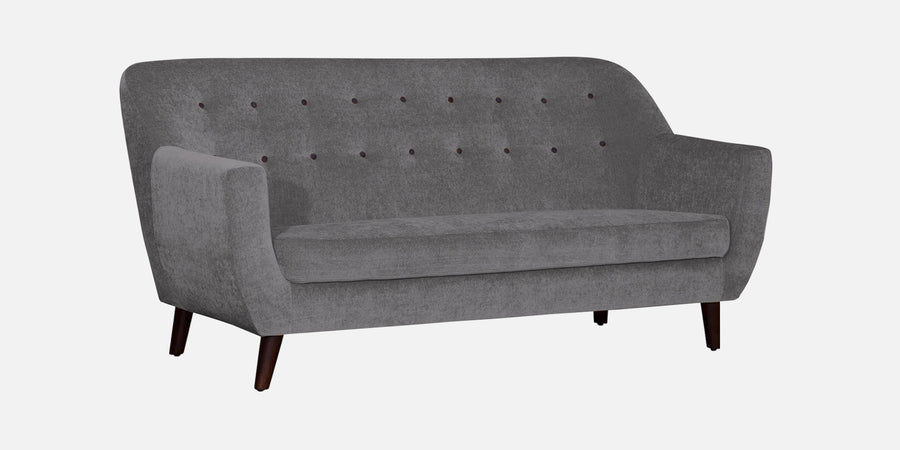 German Fabric 3 Seater Sofa In Sudo Grey Colour - Febonic Living