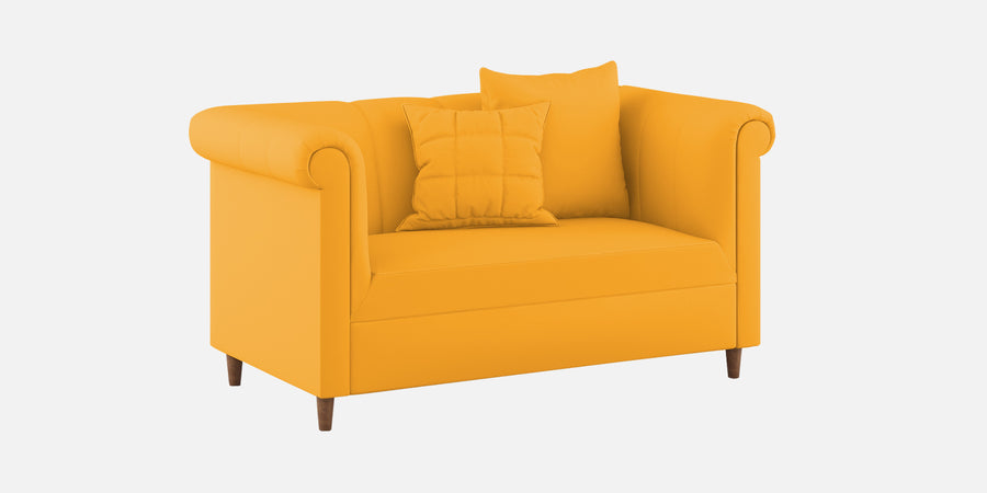 Rubi Velvet 2 Seater Sofa In Safforn Yellow Colour - Febonic Living
